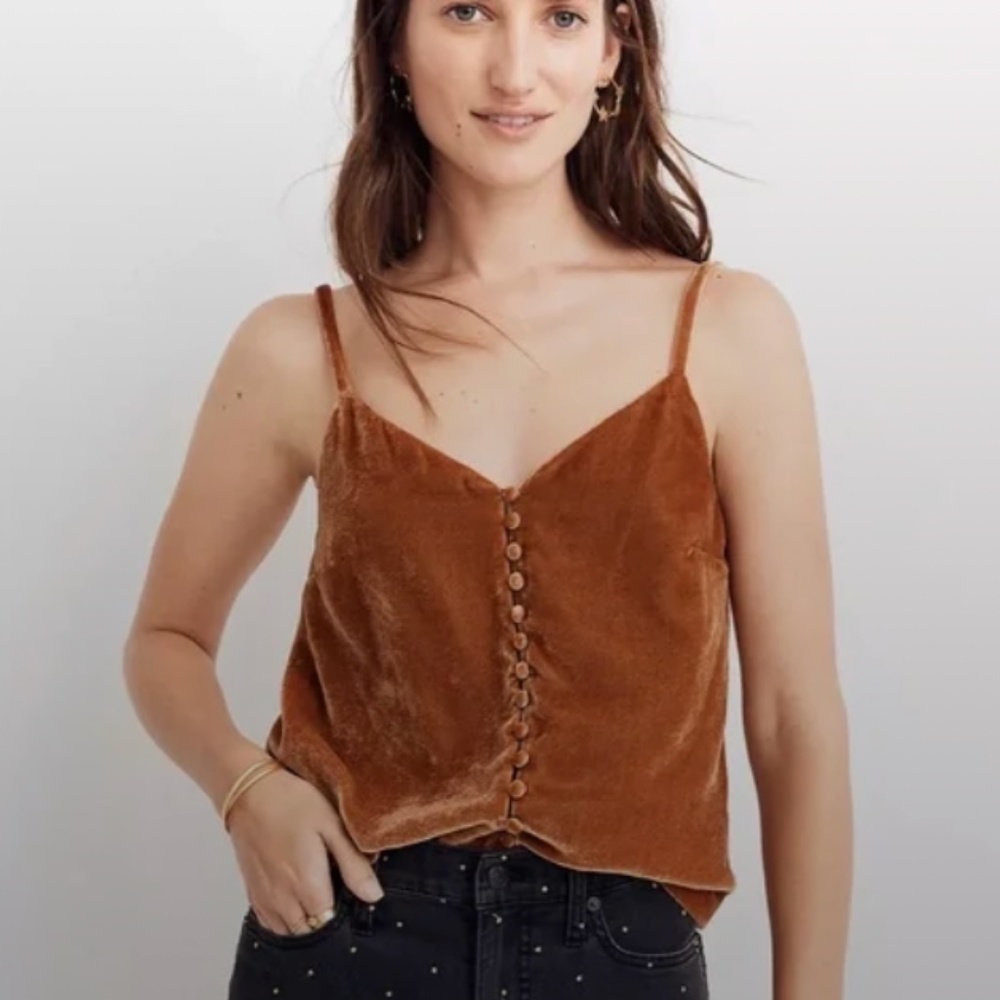 Madewell Velvet Tank Top, Size 6